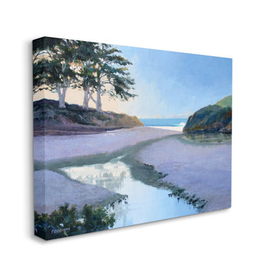«Seaside Riverbank Beach Shore» par Ed Penniman - peinture sur toile tendue