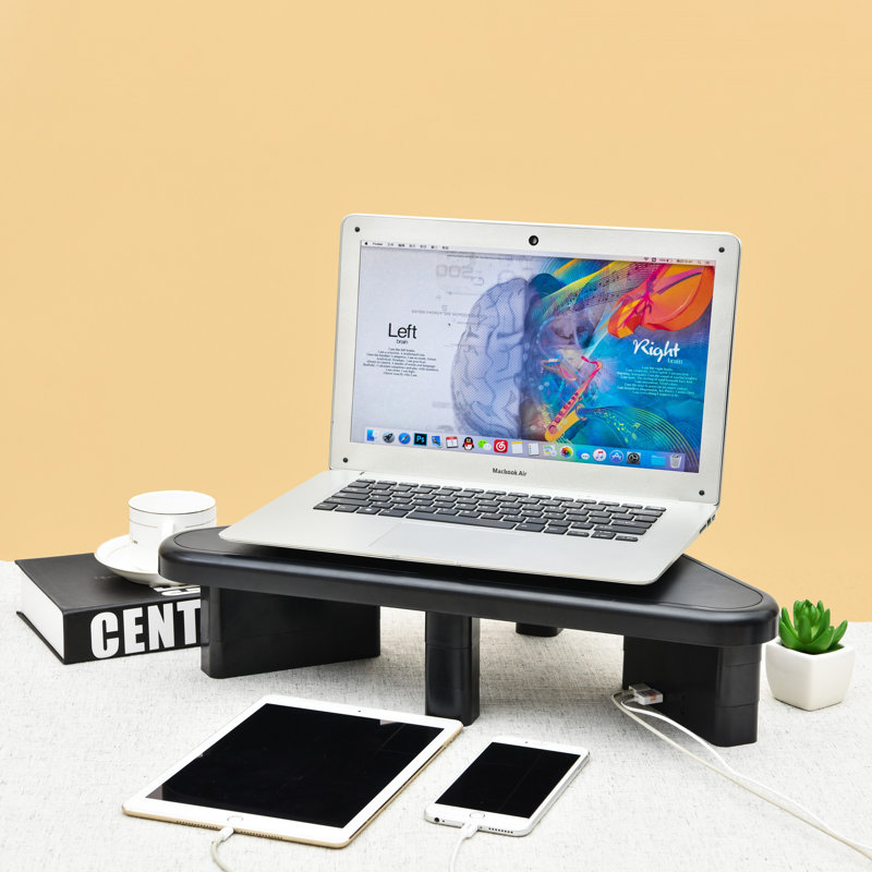 Plateau ergonomique pour ordinateur portable en coin