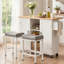 Îlot de cuisine mobile 42 "avec abattant, bar à roulettes avec armoire de rangement et roulettes verrouillables-1464985658