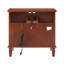 Table d'appoint de style Mid-Century moderne avec fonction de charge, 2 tiroirs, table de chevet à pieds en bois massif-1472026