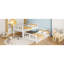 Lit simple superposé simple avec échelle, blanc (ancien SKU: N708P242163K)-888601977