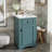 Bathroom Vanity with Ceramic Sink, Adjustable Shelf and Door-Mounted Storage Rack-656146835