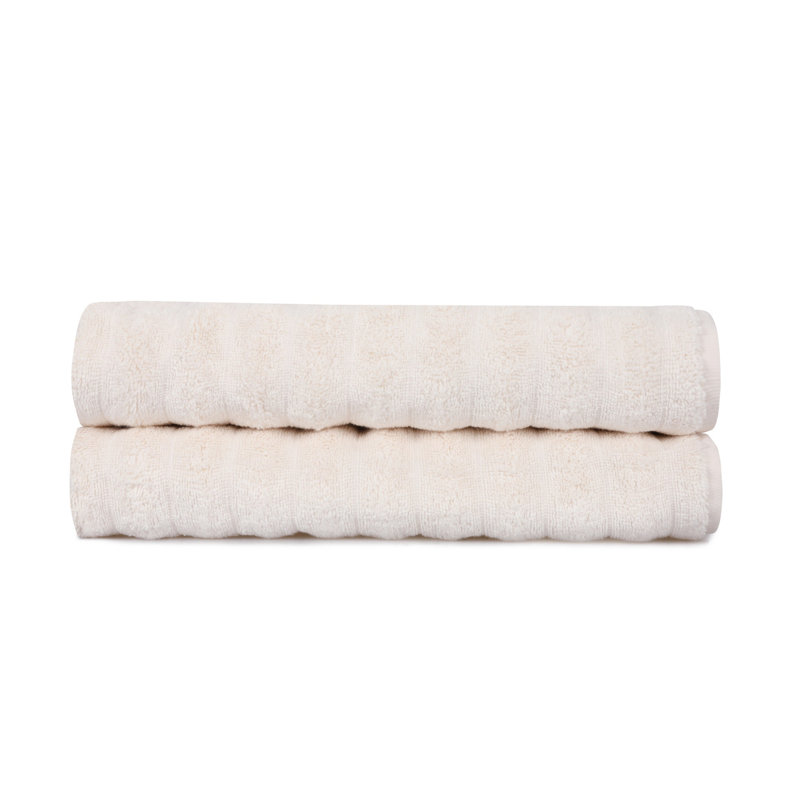 Ensemble de 2 essuie-mains 100% coton 2 pièces, Blanc
