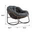 Fauteuil inclinable gris avec chaise berçante