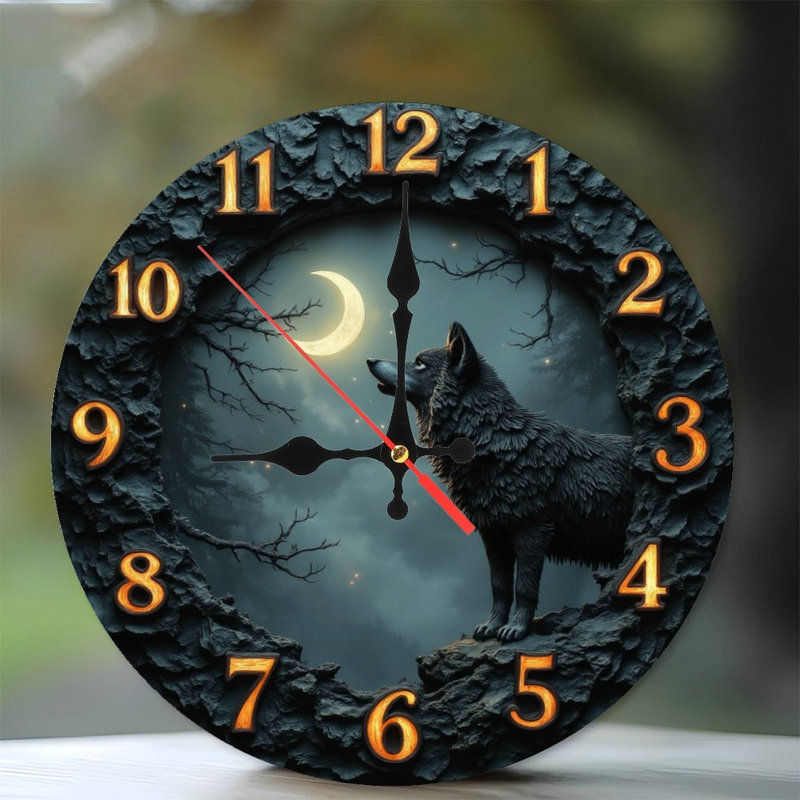 Horloge de chat noir