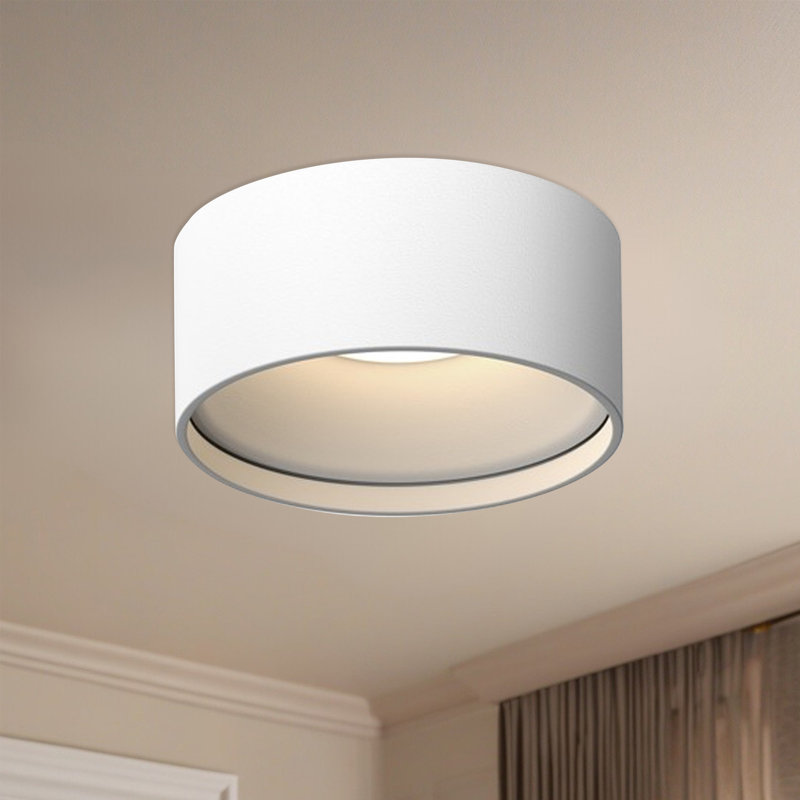 Plafonnier encastré à DEL 1 lumière 4,75 po Lucci, Blanc, H 2 po x l 4,75 po x P 4,75 po