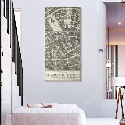 Plan De Paris On Wood