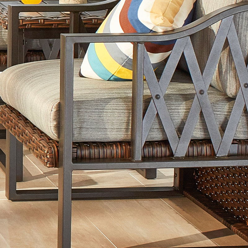 Canapé modulaire d'extérieur 5 pièces avec coussins