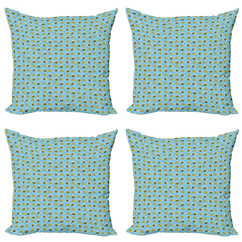 Ambesonne Square Pillow Cover, 16" x 16"