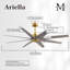 Ariella - Ventilateur de plafond à huit pales-1104360005-1104360004