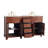 62'' Double Bathroom Vanity with Travertine Top