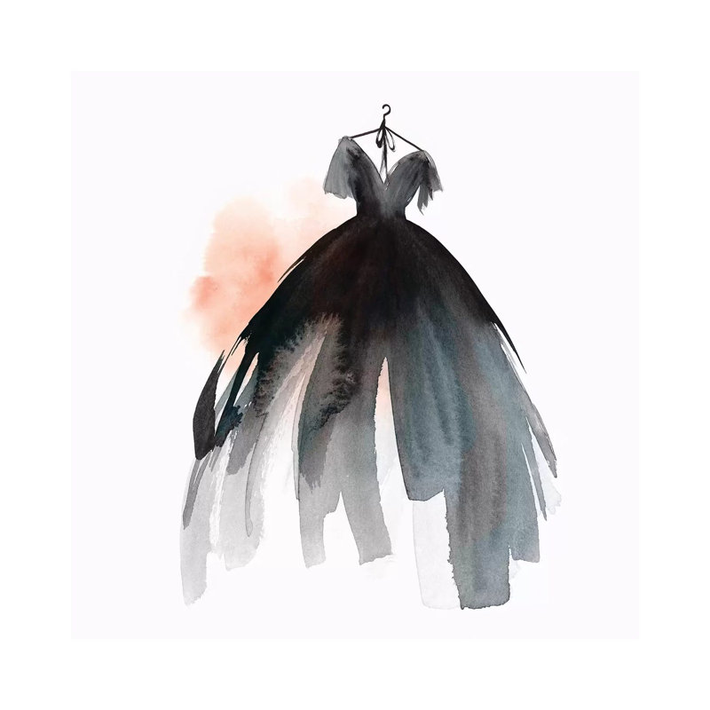 Little Black Dress II by Isabelle Z - Print on Canvas, 45.72 cm H x 45.72 cm W x 1.91 cm D, Wrapped Canvas