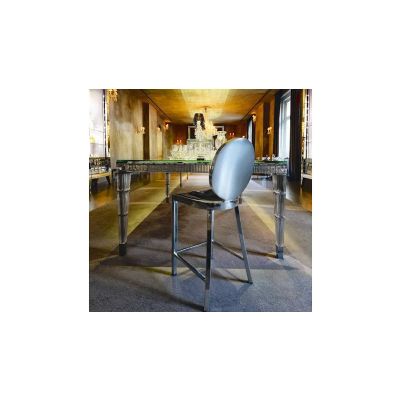 Tabouret en métal Kognavi, Tabouret de comptoir (siège d'une hauteur de 24,5