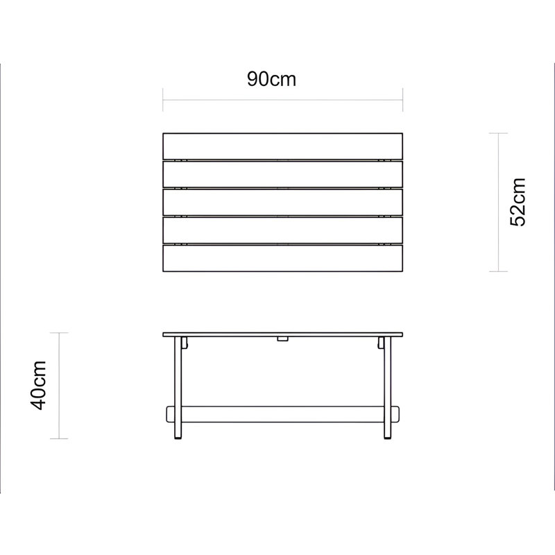 Solid Wood Four Leg Coffee Table
