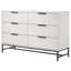 Commode de chambre à 6 tiroirs Clansy - blanc
