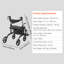 2 in 1 Rollator Walker & Transport Chair for Seniors, Folding Rolling Walker Wheelchair Combo & Footrests, Lightweight Aluminum Mobility Walker with Adjustable Handle, All Terrain Wheels, 136 kg-126802422
