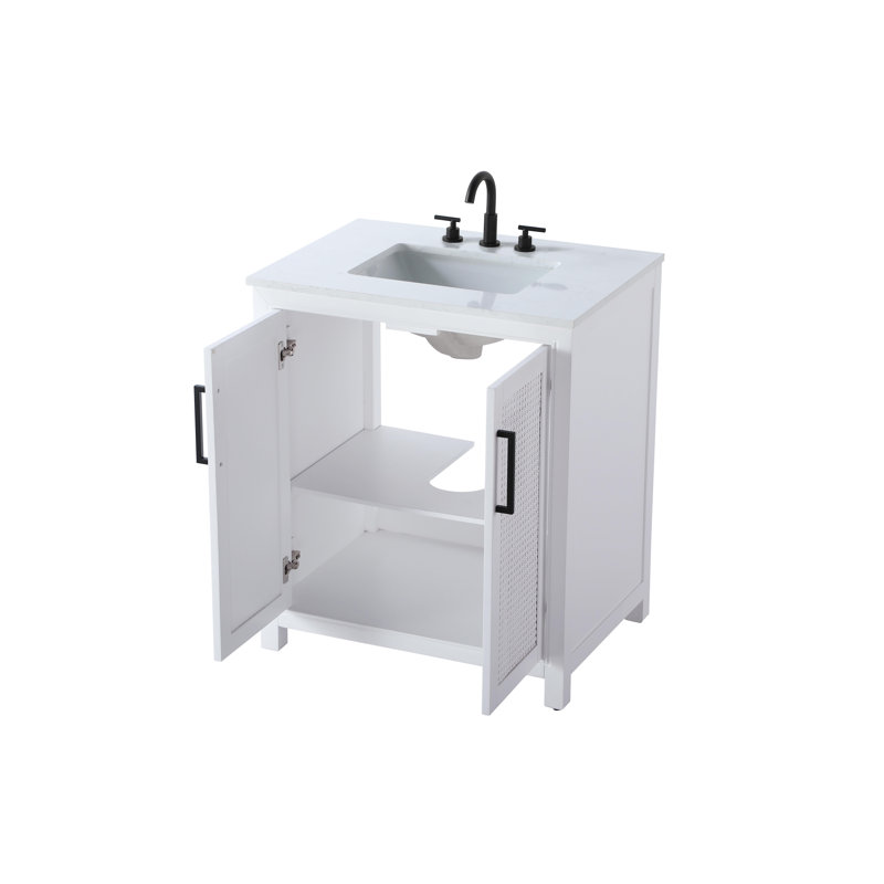 Meuble-lavabo simple 30 po, Blanc