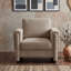Fauteuil d'appoint rembourré à accoudoirs carrés-1026275939