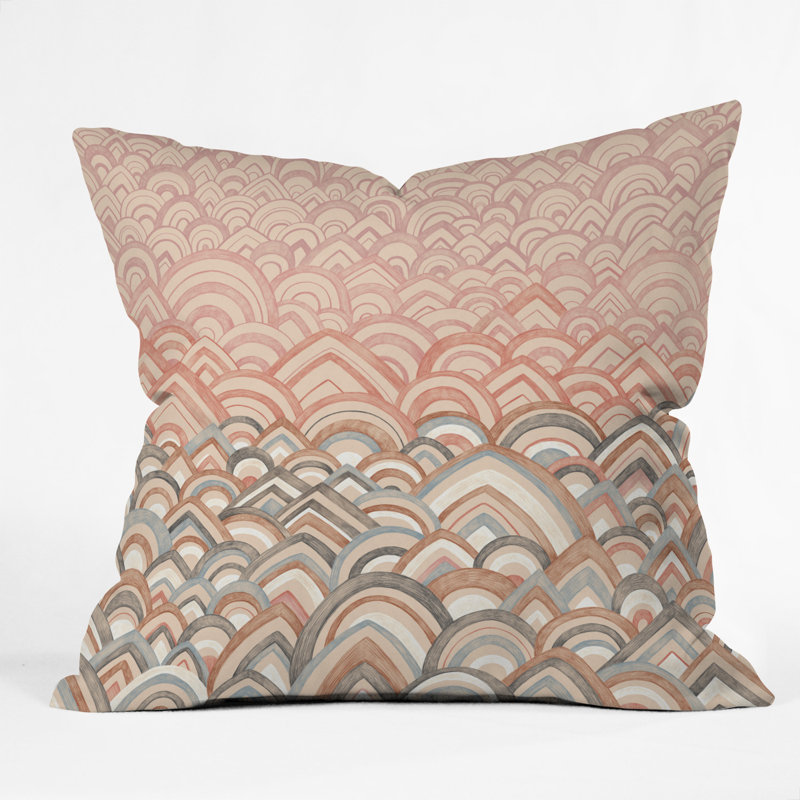 Coussin intérieur/extérieur pimlada phuapradit geo mountain, 18 po x 18 po