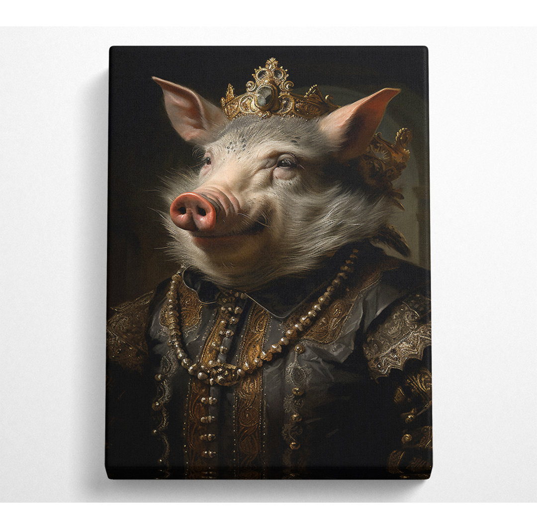 Schweinekönig Renaissance Leinwand Kunstdruck