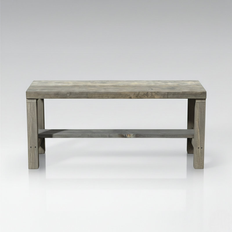 Banc d'entrée de style rustique, Gris
