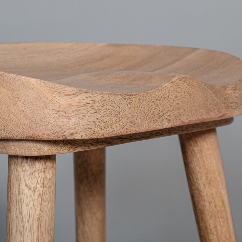 Vlachavas Counter Stool with Solid Wood Frame
