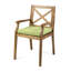 Table de salle à manger en bois avec coussins, 6 chaises et 1 table en bois, pour l'extérieur, près de la piscine
