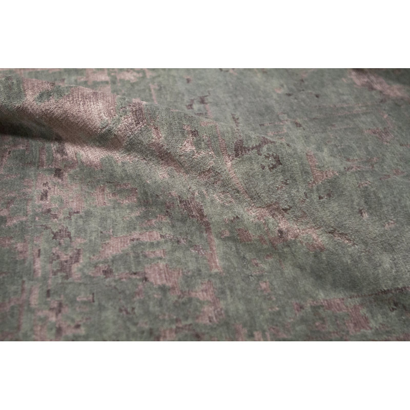 Wool Oriental Area Rug in Teal/Plum