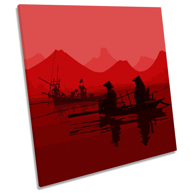 Z2410 Vietnamese Fisherman - Wrapped Canvas Print, 91.4cm H x 91.4cm W x 4cm D