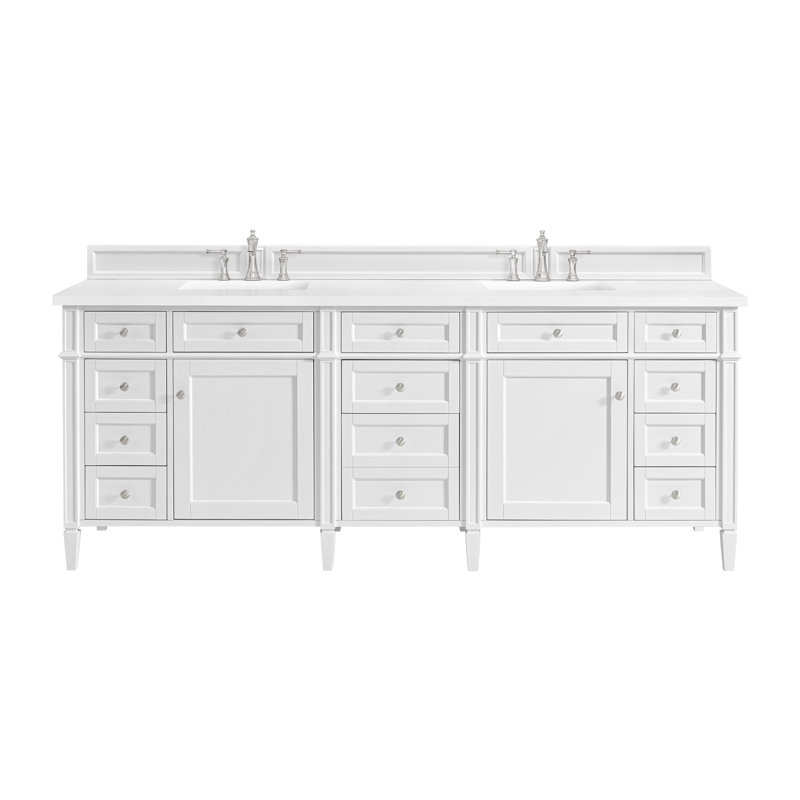 Meuble-lavabo double l 84 po Brittany, Blanc Zeus
