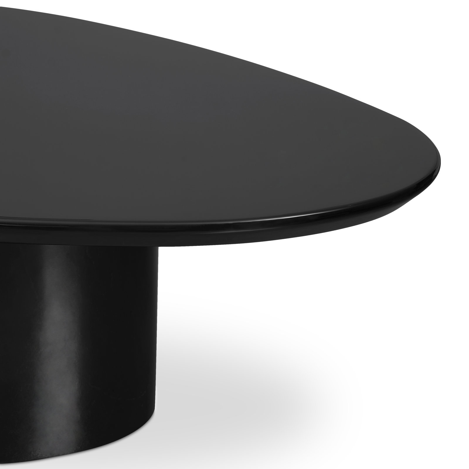 Poetica Solid Wood Single Coffee Table, Black Lacquer