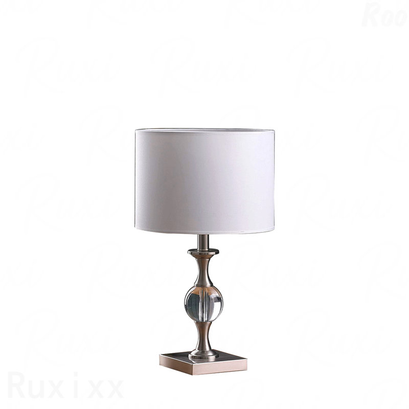 Table Lamp - Metal Frame, Silver Finish