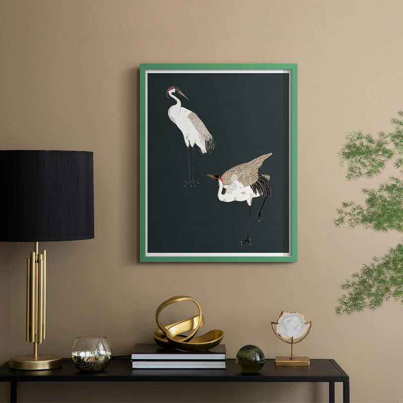 Night Tango II, reproduction encadrée - bois massif, H 11 po x l 9 po, Vert