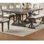 Mobilier de salle à manger ensemble de salle à manger à feuilles larges gris cendré 8 pièces, ensemble de salle à manger 6 chaises avec banc, ensemble de table de salle à manger, ensemble de salle à manger