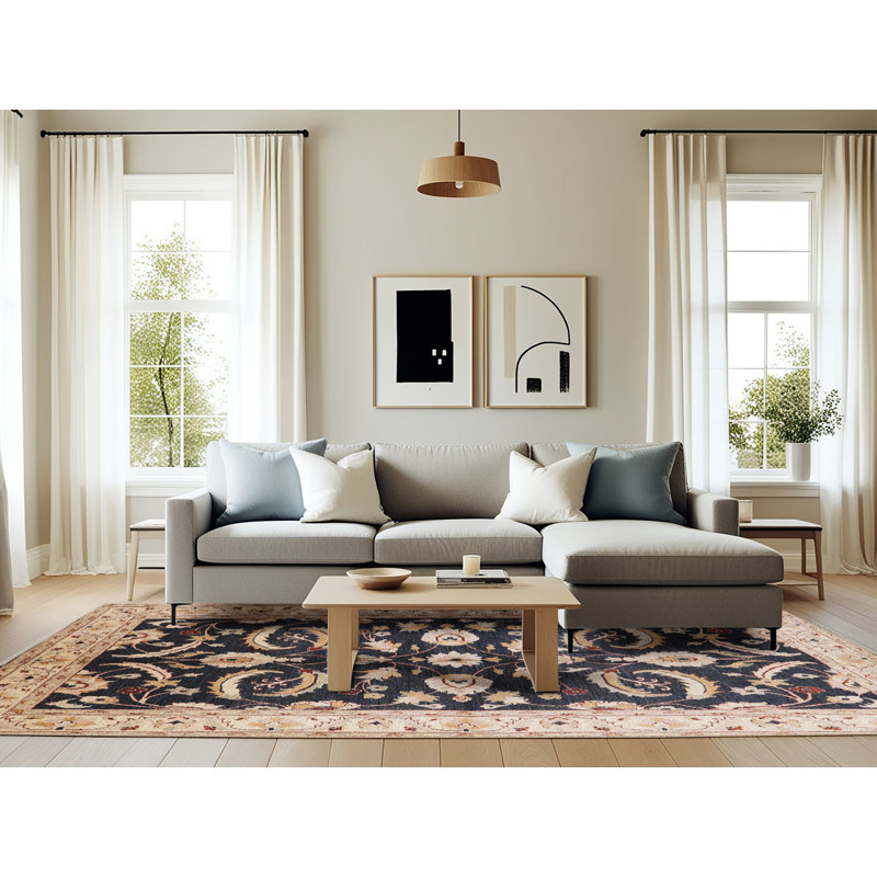 Charents Oriental Indoor Rug, Rectangle 6' x 9'