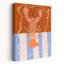 «Lobster Delight Playful Lobster Coastal», art mural-1017359663