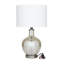 Lampe de table en verre champagne avec abat-jour tambour