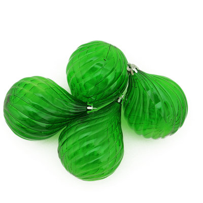 Transparent Finial Drop Shatterproof Christmas Ornament