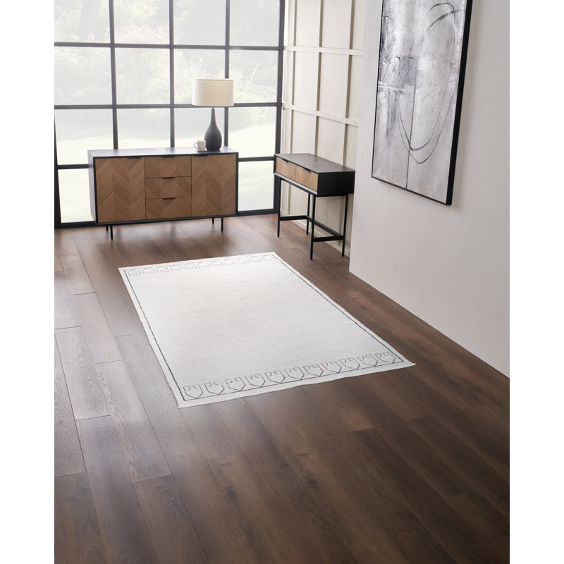 Rectangle Vintage Look Hand Loomed Indoor / Outdoor Area Rug, Small