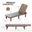 Chaises longues surdimensionnées en résine de 74 po avec dossier réglable à 5 niveaux et porte-gobelet pour piscine, patio, plage, cour (2 pièces)-1656848394-1664334231