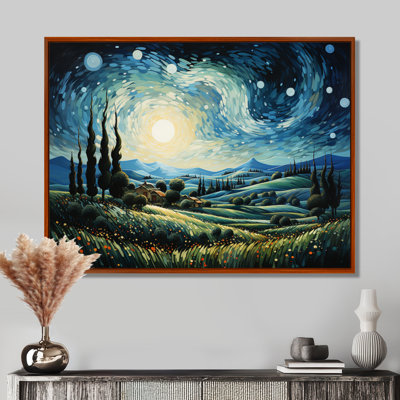 «Vangogh The Swaying Cypress I», art mural Vangogh par Vincent Van Gogh, peinture