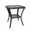 Table d'appoint de patio en verre PE