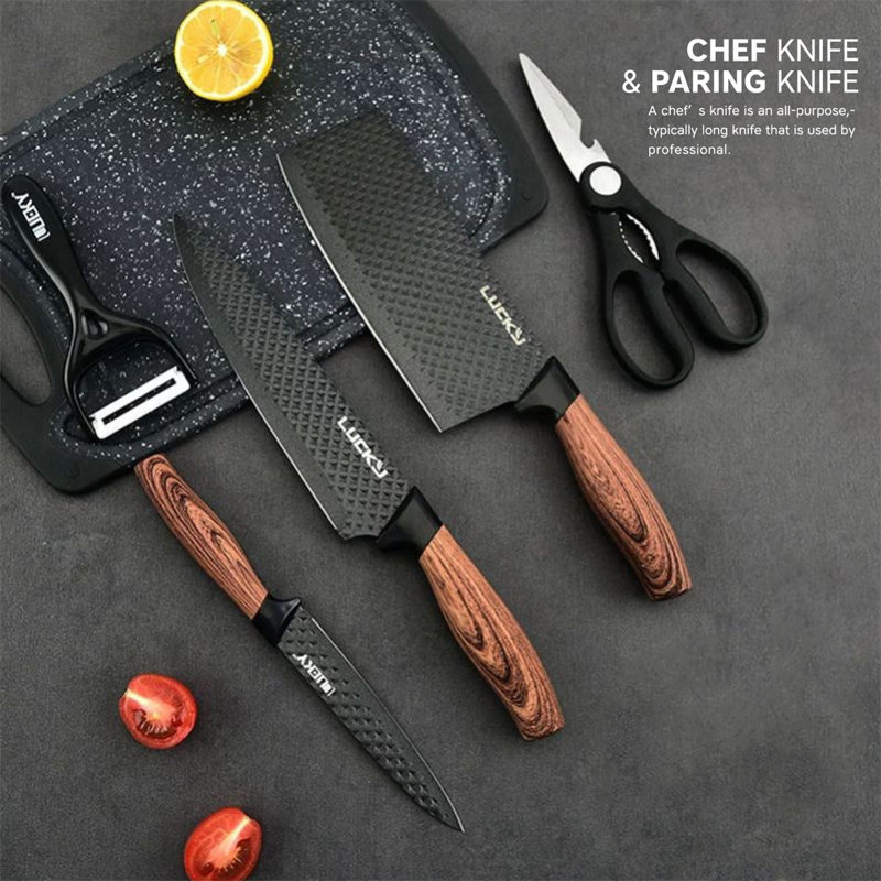 wuyi 6 Piece Stainless Steel Assorted Knife Set
