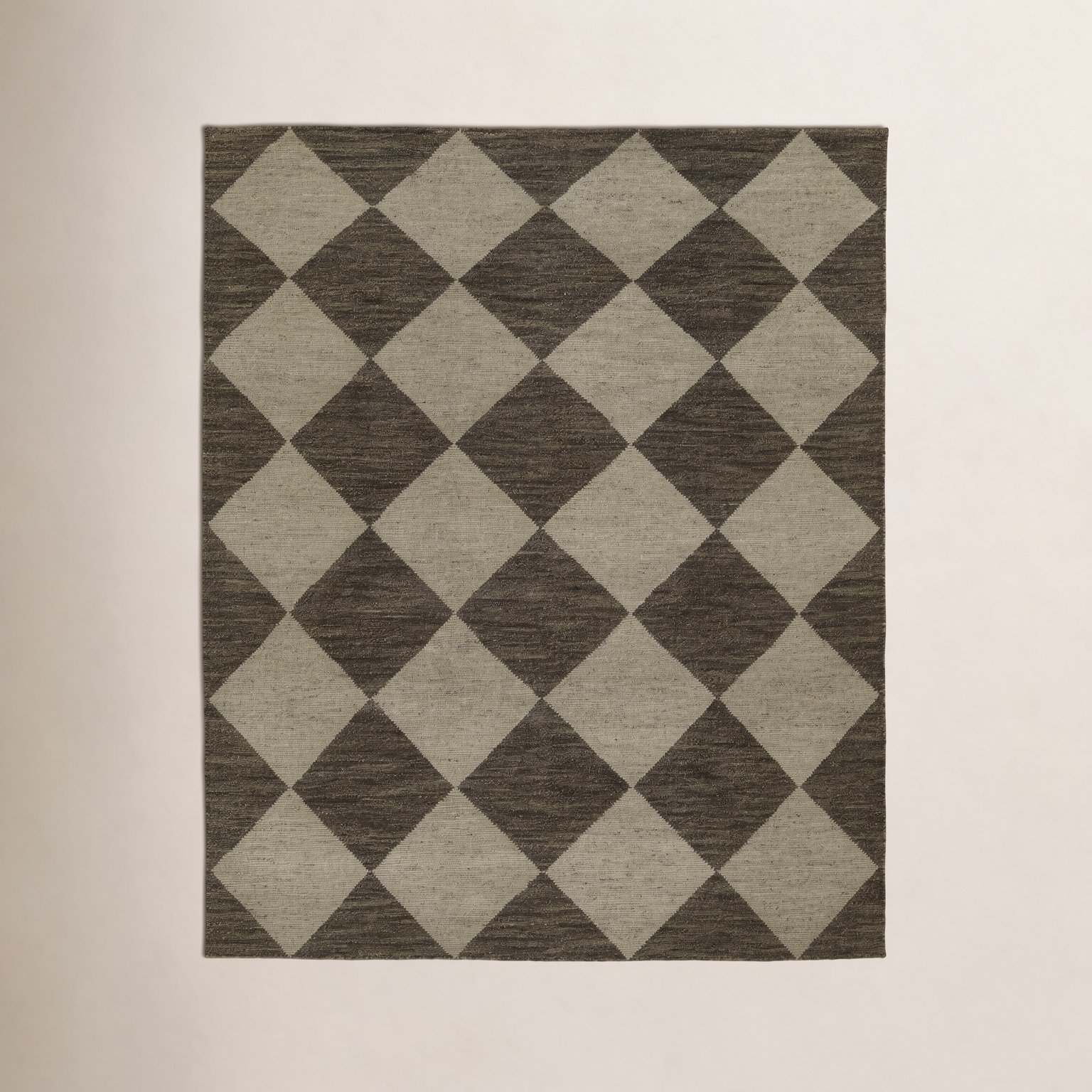 Winnie Handmade Wool Brown/Tan Rug, Rectangle 5' X 8'