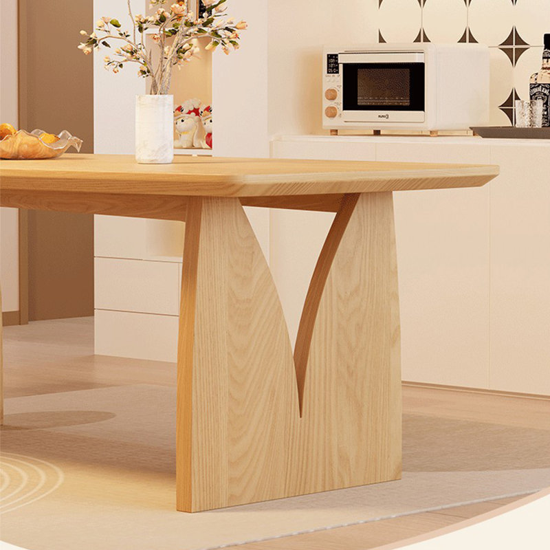 Ensemble de table de salle à manger rectangulaire moderne en bois massif, H 29,5 po x L 70,8 po x l 31,4 po