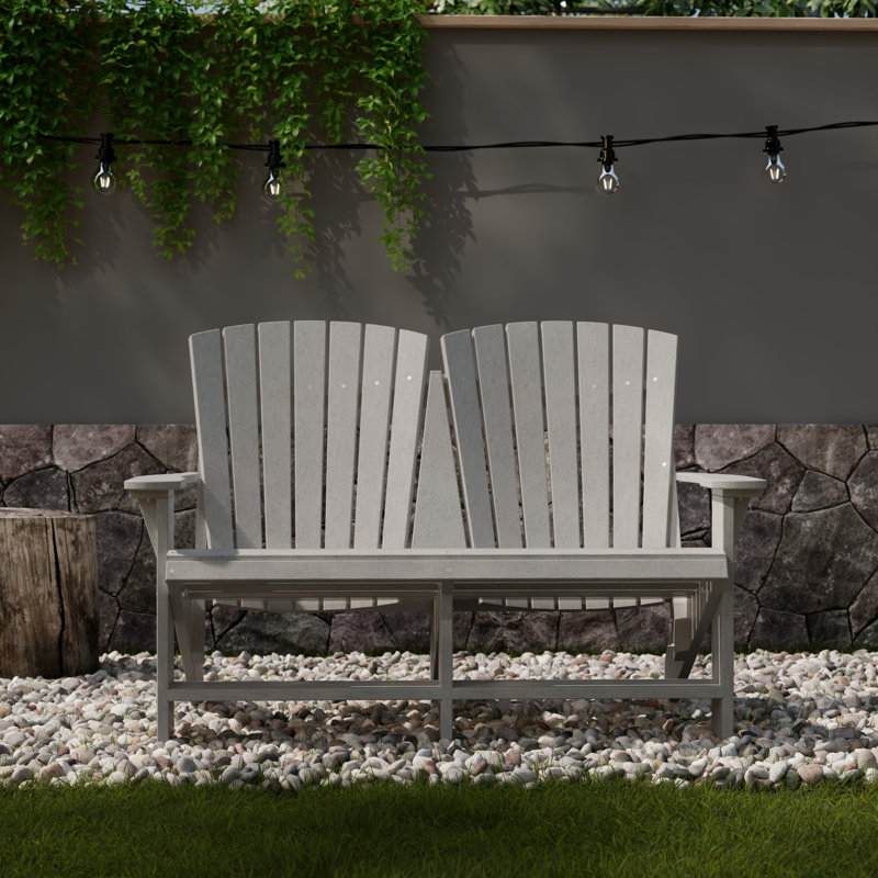 Heritage Double Adirondack Chair, Light Gray