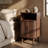Mid Century Modern Nightstand, Fluted End Table With Open Shelf and Storage Cabinet, Curved Round Edge Wood Bedside Table with Slide Doors, Walnut (1PC)-119360975-120593306