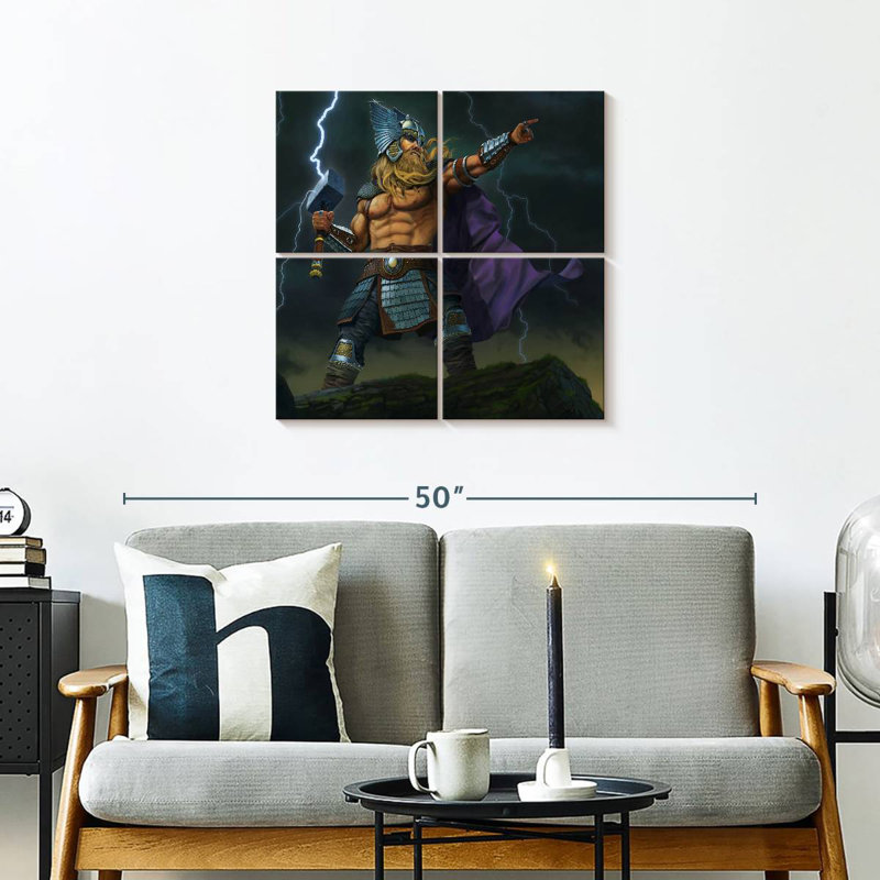 Thor, dieu du tonnerre, H 26 po x l 26 po