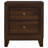 Anza Walnut 2-Drawer Nightstand Bedside Table
