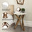 Moty Crossed Legs Round End Table, with Tripod Base for Modern Farmhouse, Boho-557122159